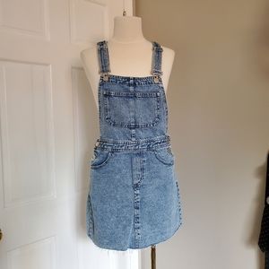 H&M Light Blue Denim Overall Dress